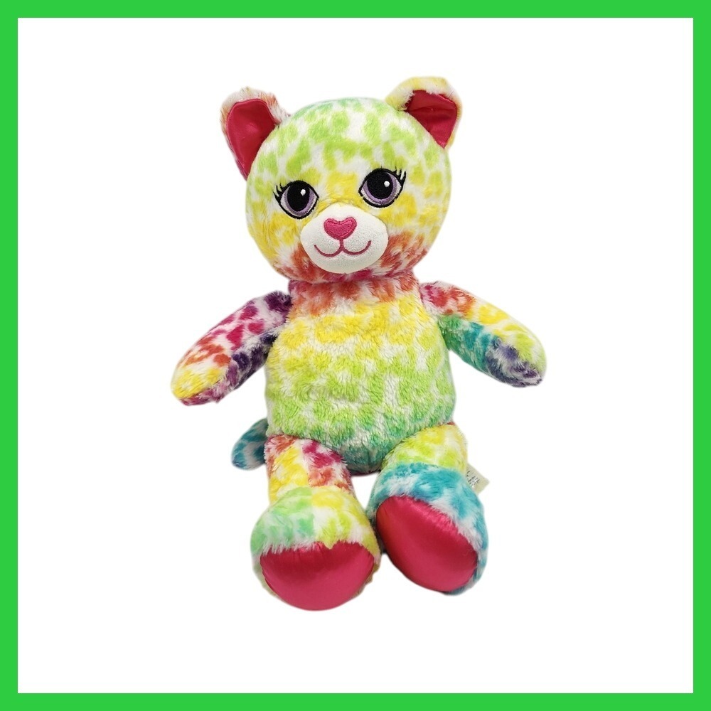 Build A Bear Workshop‎ Lisa Frank Inspired 17" Rainbow Leopard EUC